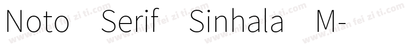 Noto Serif Sinhala M字体转换